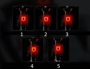 Latarka Led Rower 1200+Uchwyt Obrotowy+Światło Tył 11