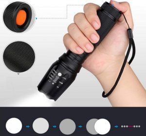 Latarka Led Rower 1200+Uchwyt Obrotowy+Światło Tył 16