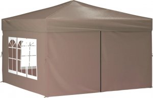 vidaXL Składany namiot imprezowy ze ściankami, taupe, 3x3 m 2