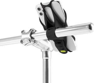 Uchwyt telefonu komórkowego Bone Bike Tie 3, na rower, regulowany rozmiar, czarny, 4.7-7.2", silikon, mocowany do kierownicy, czar 3