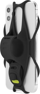 Uchwyt telefonu komórkowego Bone Bike Tie 3, na rower, regulowany rozmiar, czarny, 4.7-7.2", silikon, mocowany do kierownicy, czar 4