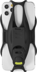 Uchwyt telefonu komórkowego Bone Bike Tie 3, na rower, regulowany rozmiar, czarny, 4.7-7.2", silikon, mocowany do kierownicy, czar 5