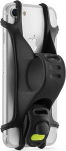Uchwyt telefonu komórkowego Bone Bike Tie X, na rower, regulowany rozmiar, czarny, 4-6", silikon, mocowany do kierownicy, czarna 3