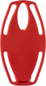 Uchwyt telefonu komórkowego Bone Bike Tie 3, na rower, regulowany rozmiar, czerwony, 4.7-7.2", silikon, mocowany do kierownicy, cz 6