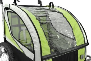 Przyczepka rowerowa z amortyzatorem 2-osobowa +JOGGER zielona 12