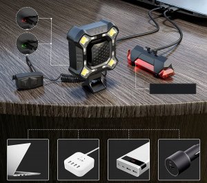 Gotel L8A LAMPKA LED ROWEROWA DZWONEK ZESTAW 2