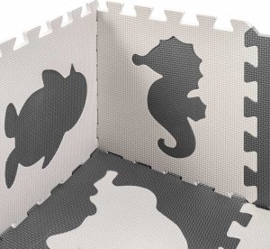Kontext Puzzle piankowe mata dla dzieci 9 el. czarny-ecru 5