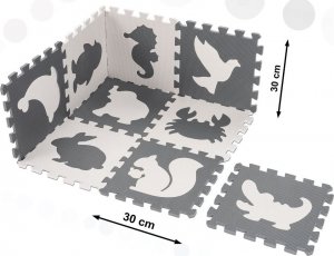 Kontext Puzzle piankowe mata dla dzieci 9 el. czarny-ecru 6
