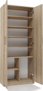 Topeshop REGAŁ BIUROWY SALON BIURO DRZWI OLIV 2D DĄB SONOMA 4