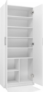 Topeshop REGAŁ BIUROWY SALON BIURO DRZWI OLIV 2D BIAŁY MAT 4