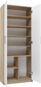 Topeshop REGAŁ BIUROWY SALON OLIV 2D BIAŁY DĄB SONOMA 4