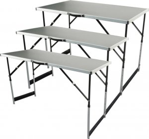 Zestaw rozkładanych, aluminiowych stolików, 3 szt.! 1