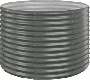 vidaXL Donica ogrodowa, malowana proszkowo stal, 100x100x68 cm, szara 2