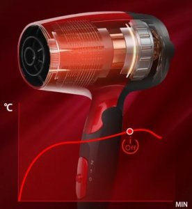 Suszarka Hair Dryer 1500W Red VDE 3