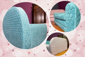 Sofka dla dzieci Mini kanapa materac Pik turkusowy 5