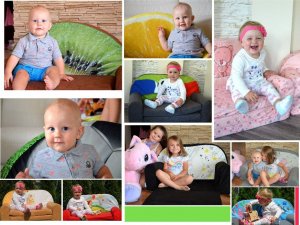 Sofka dla dzieci Mini kanapa materac Pik turkusowy 7