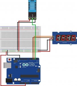 Wyświetlacz 4 Cyfrowy LED TM1637 Arduino 7 Segmentowy 3