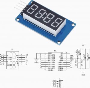 Wyświetlacz 4 Cyfrowy LED TM1637 Arduino 7 Segmentowy 5
