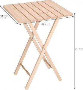 Springos Meble ogrodowe składane zestaw drewniany na balkon  UNIWERSALNY 4