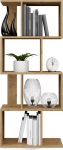 Topeshop REGAŁ OTWARTY STOJĄCY PÓŁKA SZAFKA FIESTA 4P DĄB ARTISAN 4