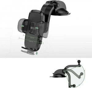 4kom.pl Uchwyt samochodowy uniwersalny Dashboard Car Mount V3 na telefon na deskę/ szybę Black 5