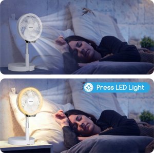 Wentylator Desktop retractable blade fan with light，VDE/Paula 6