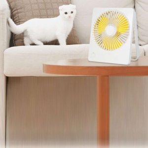 Wentylator USB Alogy Alogy Wiatrak bezszumowy Mini Wentylator składany na biurko regulowany Biały uniwersalny 3