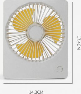 Wentylator USB Alogy Alogy Wiatrak bezszumowy Mini Wentylator składany na biurko regulowany Biały uniwersalny 5