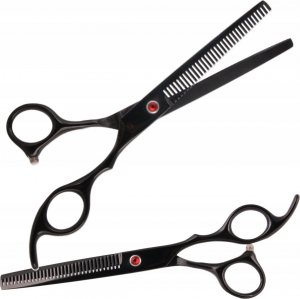 Nożyczki Fryzjerskie Groomerskie 7.0 Zestaw 3+1 grzebień degażówki dla zwierząt 8