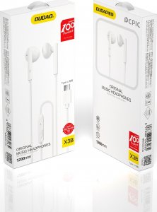 Słuchawki Dudao Dudao przewodowe słuchawki USB Typ C 1,2m biały (X3B-W) 5