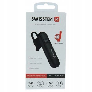 Słuchawka SWISSTEN Bluetooth headset caller / słuchawka bluetooth słuchawka bluetooth handsfree, regulacja głośności, czarna, bluetooth 4
