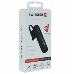 Słuchawka SWISSTEN Bluetooth headset caller / słuchawka bluetooth słuchawka bluetooth handsfree, regulacja głośności, czarna, bluetooth 5