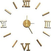 Zegar ścienny naklejany 3D złoty 15256 1
