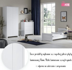 ATB Meble Komoda z trzema szufladami do pokoju dziecięcego Basic Brzoza 6