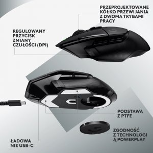 Mysz Logitech G502 X Lightspeed (910-006180) + G Pro X Czarne (981-000818) 5