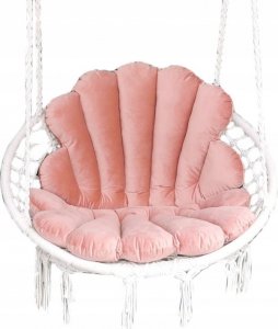 Love Gifts FOTEL WISZĄCY Z KOMPLETEM PODUCH MUSZLI/Róż 2