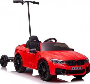 Lean Cars Auto Na Akumulator BMW M5 Z Platformą Dla Rodzica Czerwone Lakierowane 1