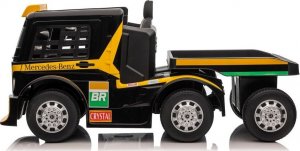 Lean Cars Auto Na Akumulator Mercedes + Naczepa XMX622B Zółty LCD 11