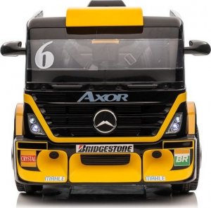 Lean Cars Auto Na Akumulator Mercedes + Naczepa XMX622B Zółty LCD 14