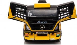 Lean Cars Auto Na Akumulator Mercedes + Naczepa XMX622B Zółty LCD 3
