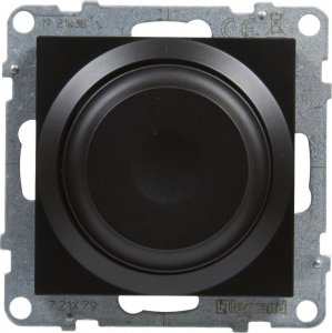 Legrand SUNO - Ściemniacz obrotowy - 240 V~ - 50 Hz - 5 - 75 W ( 10 lamp maks.) dla lamp LED z opcją ściemniania - bez zacisku neutralnego, Czarny - Legrand 721479 himp 2