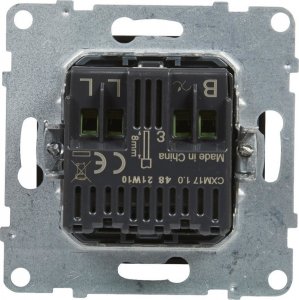 Legrand SUNO - Ściemniacz obrotowy - 240 V~ - 50 Hz - 5 - 75 W ( 10 lamp maks.) dla lamp LED z opcją ściemniania - bez zacisku neutralnego, Czarny - Legrand 721479 himp 5