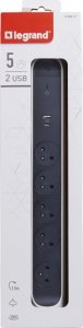 Listwa zasilająca Legrand Przedłużacz z USB 5X2P+Z 1.5M-B/G Legrand 049421 himp 4