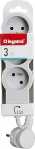 Legrand Przedłużacz 3X2P+Z 1.5M-B/S 049470 himp 3