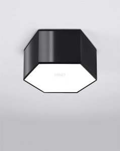 Lampa sufitowa Sollux Plafon SUNDE 15 czarny himp 1