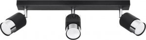 Lampa sufitowa Sollux Plafon NERO 3 czarny/chrom himp 3