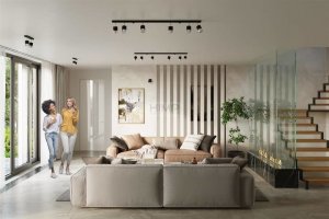 Lampa sufitowa Sollux Plafon NERO 3 czarny/chrom himp 7