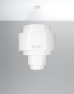 Lampa wisząca Sollux Żyrandol REFLEXION 80 biały himp 1