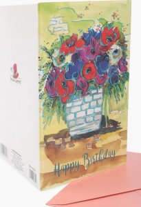 Fresh Karnet B6 ZZG-190503 złocony Urodziny kwiaty 1