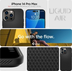 Spigen Spigen Liquid Air iPhone 14 Pro Max czarny/matte black ACS04813 11